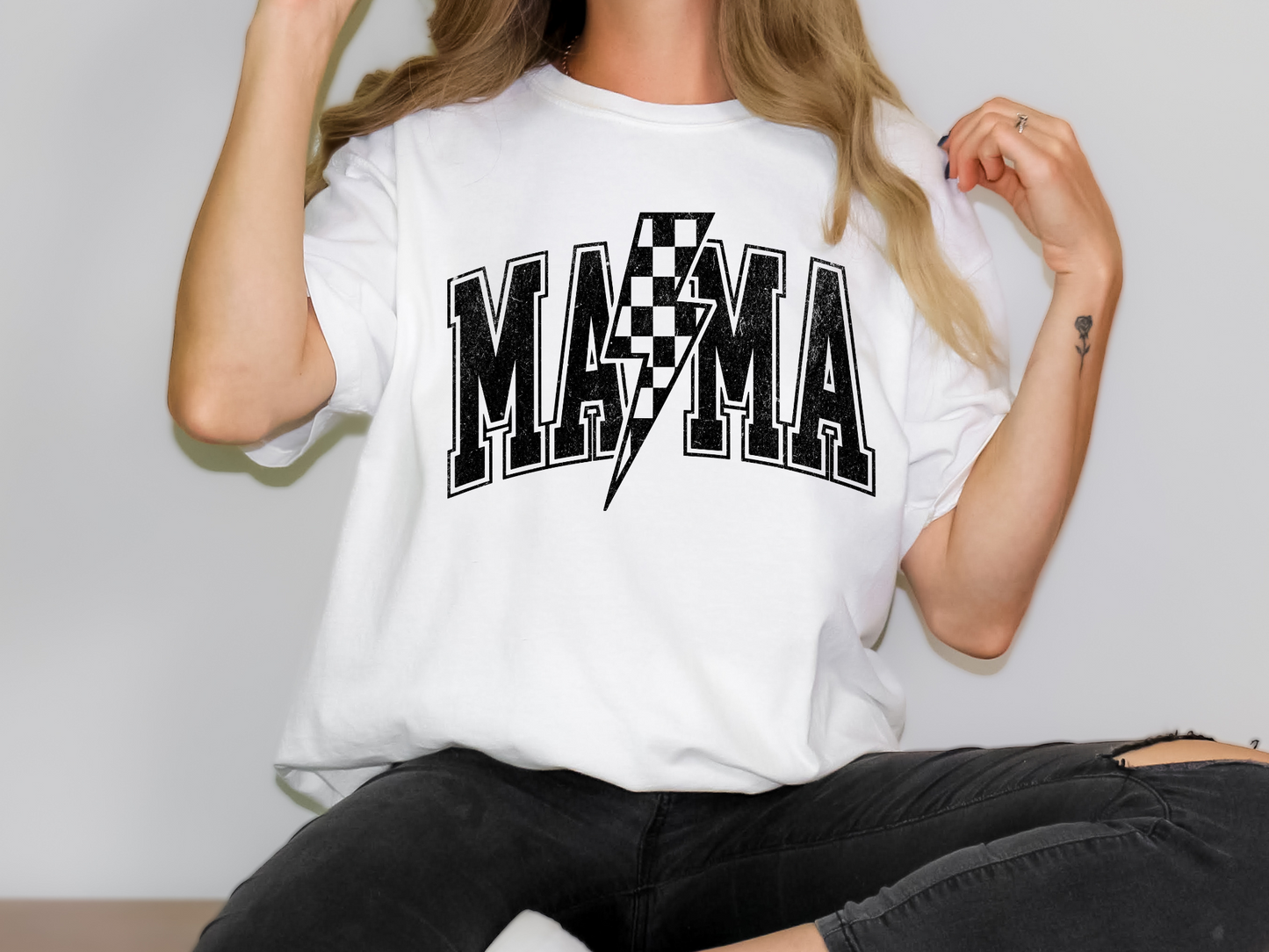 Mama Checkered - Black